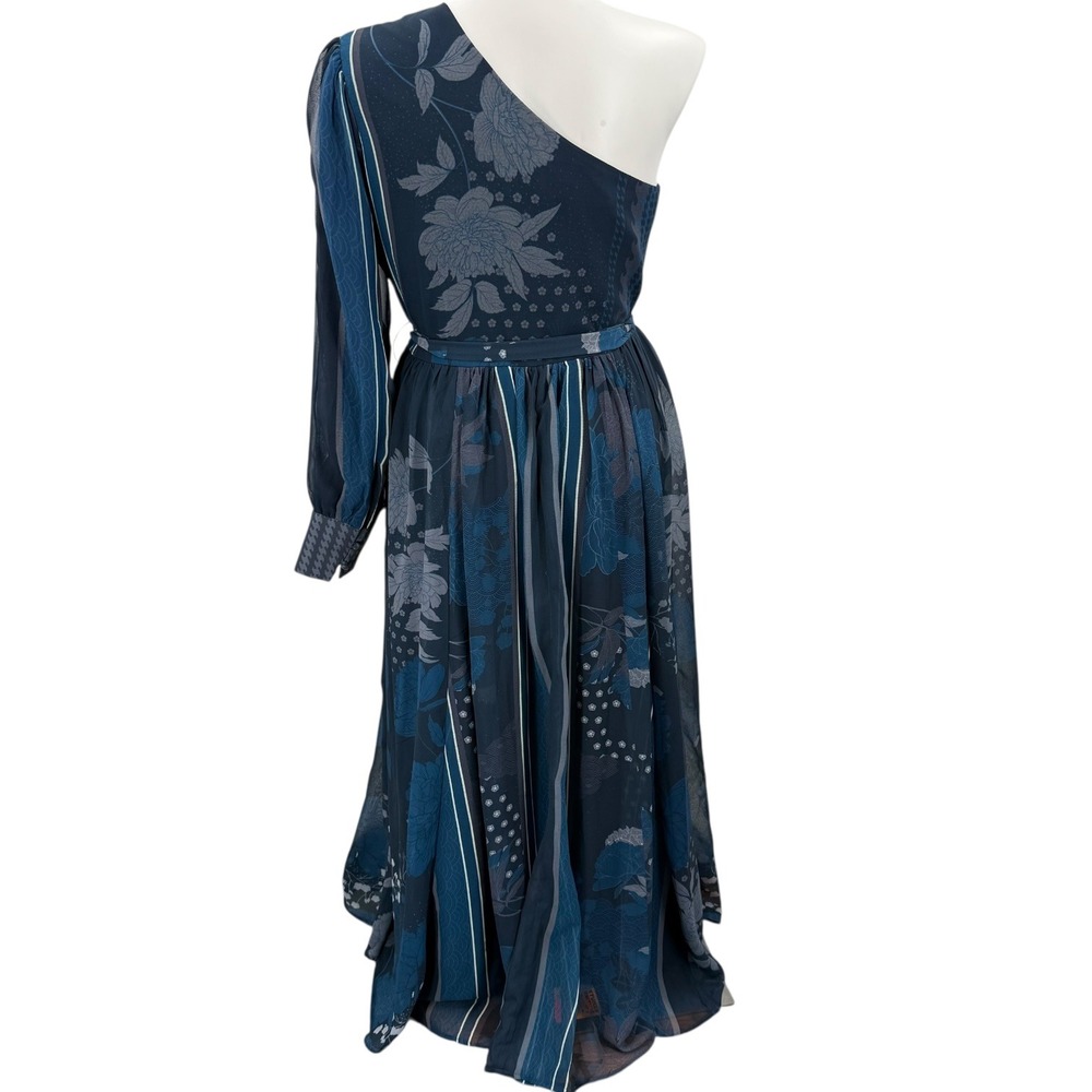 Nikita Mhaisalkar Anthropologie Women's 1X One-Shoulder Floral Print Maxi Dress - Picture 5 of 16